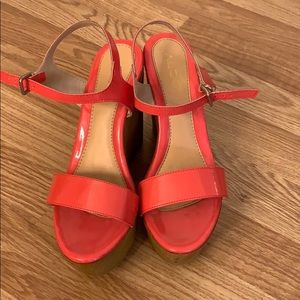 Coral Aldo Wedges Size 8